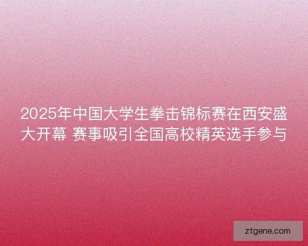 2025年中国大学生拳击锦标赛在西安盛大开幕 赛事吸引全国高校精英选手参与 2025年中国大学生拳击锦标赛在西安盛大开幕 赛事吸引全国高校精英选手参与